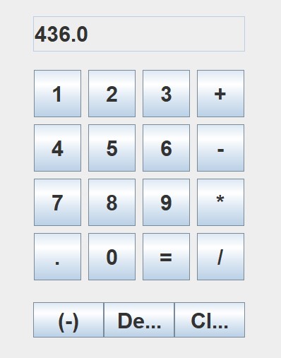 Result of calculation in calculator