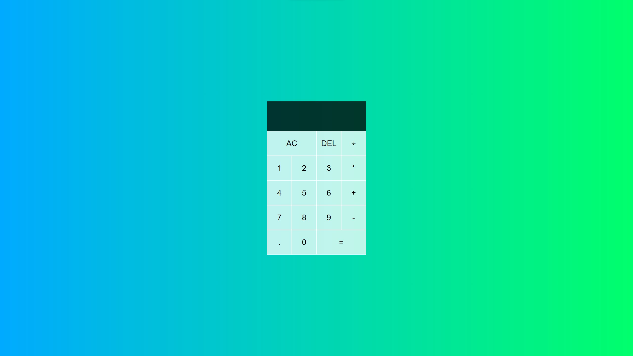 Simple Calculator home page