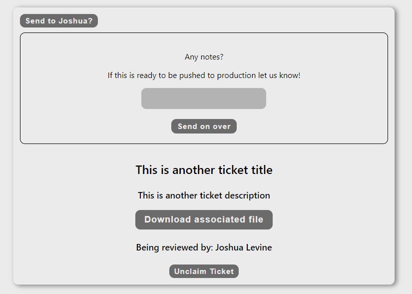 Ticketing Solution Quality Assurance Ticket With Option To Send Notes